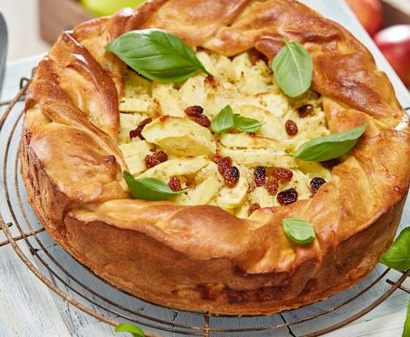 Basilikum-Apfel-Tarte