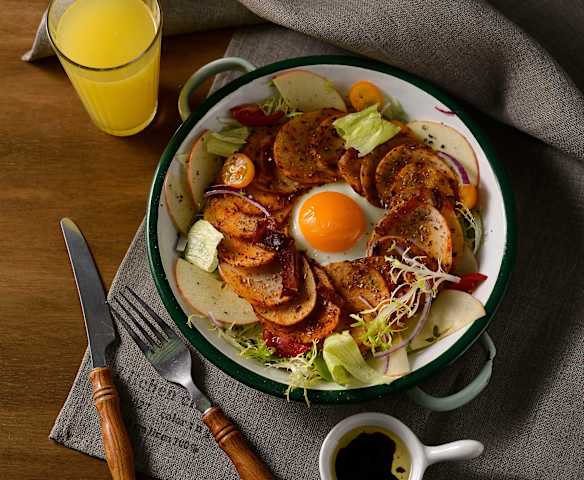 培根馬鈴薯溫沙拉佐蘋果油醋醬