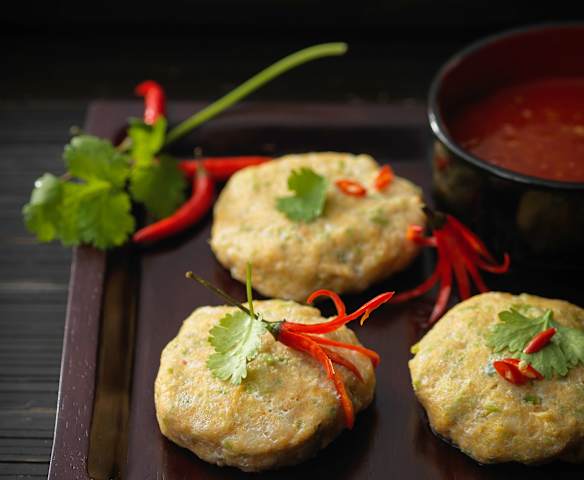 Steamed Thai-style fish cakes