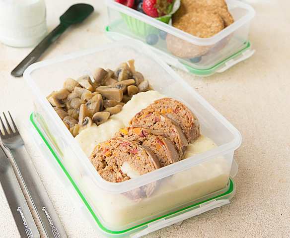 Pan de carne con puré de papas