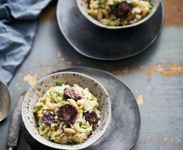 Arroz de feijão com morcela