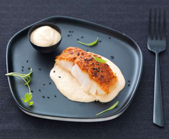 Filet de merlu de ligne de Saint-Jean-de-Luz, espuma de cèpes du Médoc - Nicolas Masse