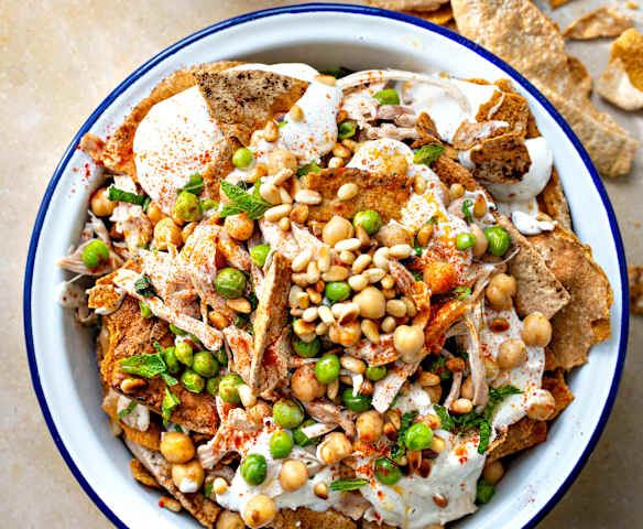 Salade fatteh au poulet
