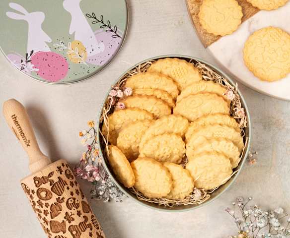 Cytrynowe ciasteczka z wiosennym wzorkiem