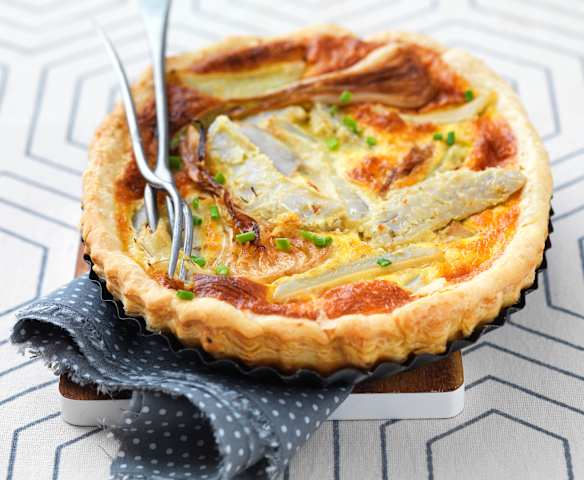 Quiche oignon-artichaut