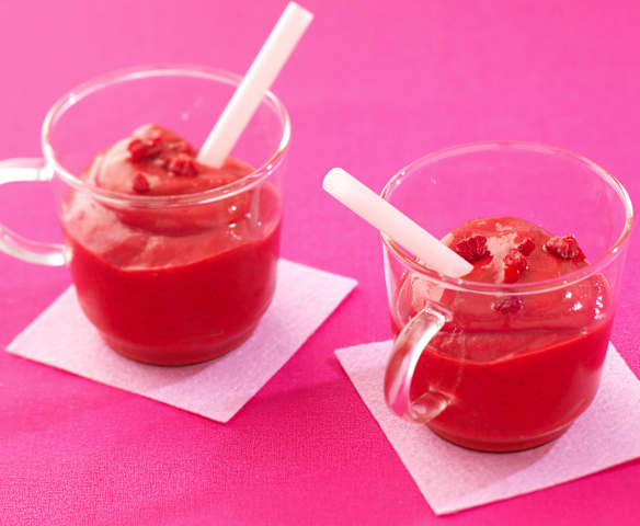 Velouté de framboises au lait ribot