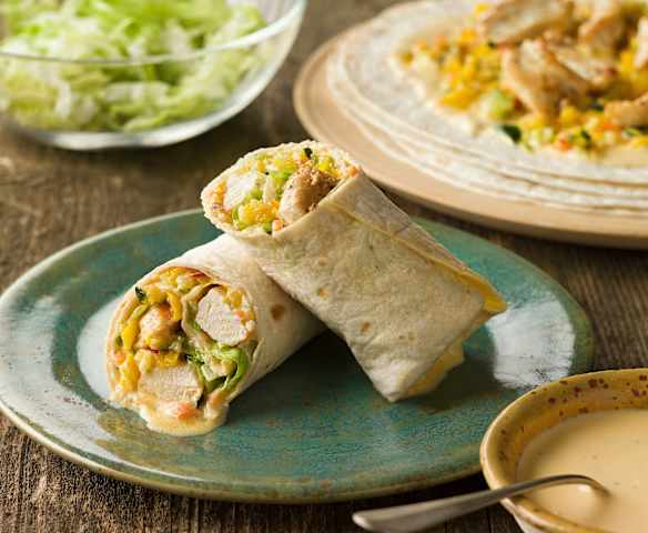 Wraps mit RUPP Cheddar und gebratener Hühnerbrust