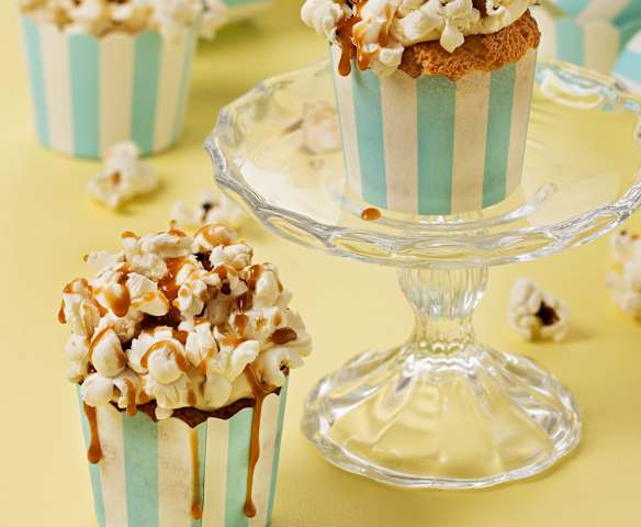 Cupcakes con palomitas y toffee salado