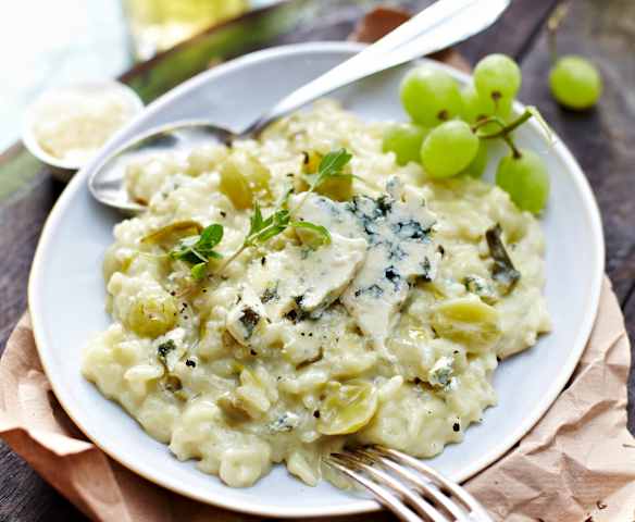 Trauben-Risotto mit Gorgonzola