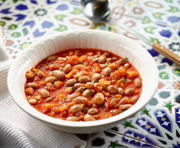 Wachtelbohnen in Tomatensauce - Zeytinyağlı Barbunya