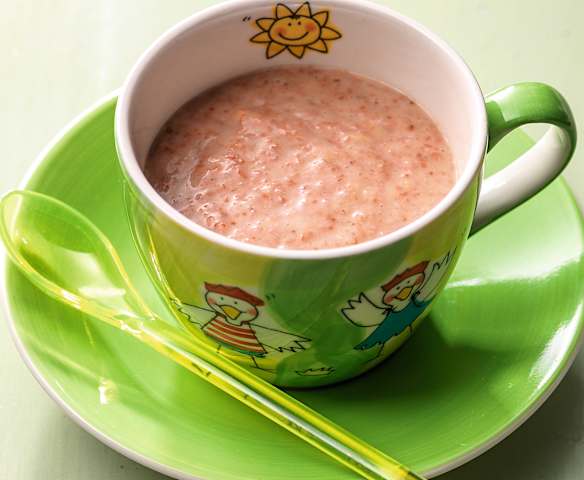 Cereal and fruit purée