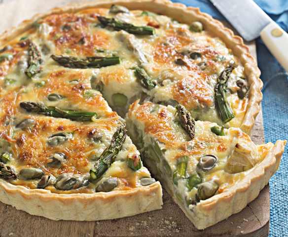 Quiche con verduras de primavera