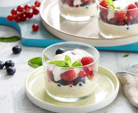 Trifle de ricotta y frutos rojos