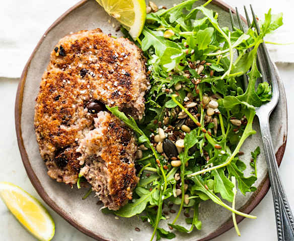 Steaks de quinoa aux haricots rouges