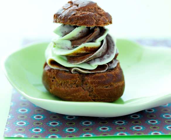 Choux menthe-chocolat