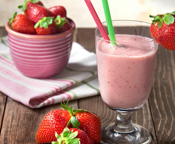 Frullato classico banana e fragole