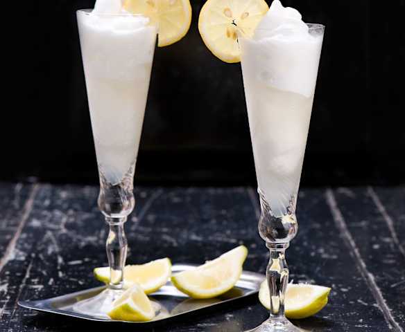 Citrónový sorbet se sektem