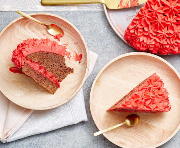 Rose cake aux fraises