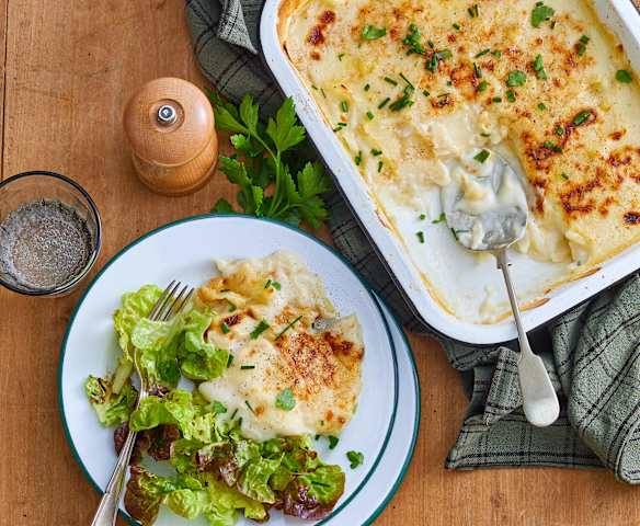 Gratin de céleri-rave, béchamel au comté
