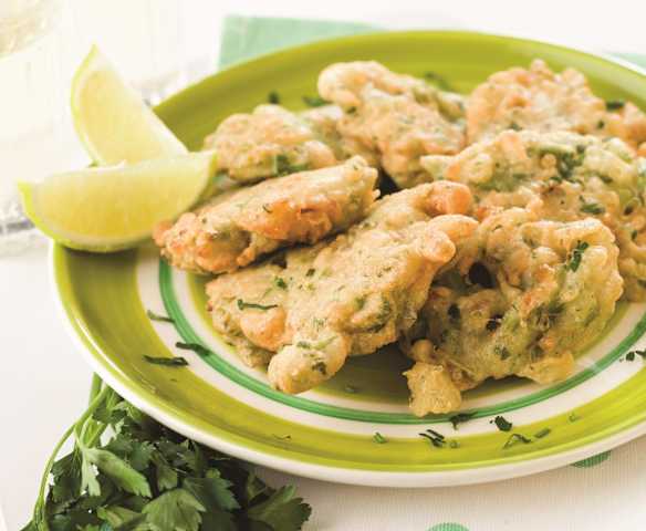 Pataniscas de feijão-verde