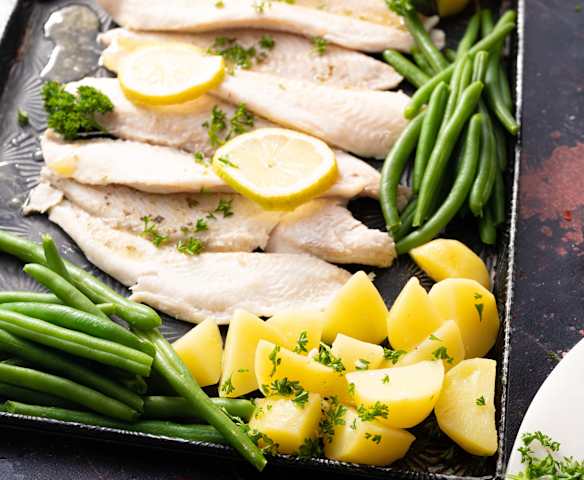 Poisson vapeur au citron et légumes