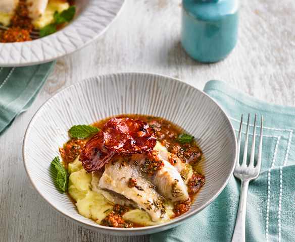 Rotbarsch mit Roter Mojo