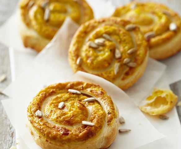 Gemüse-Blätterteig-Schnecken