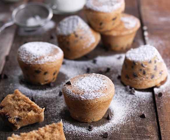 Muffins vanille et pépites de chocolat à la vapeur
