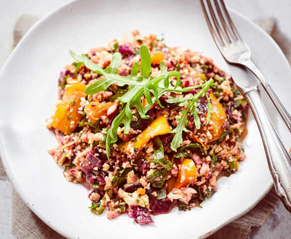 Blumenkohl-Rotkohl-Salat