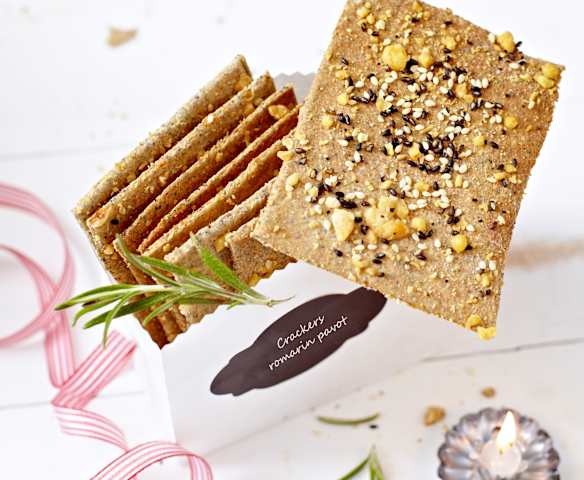 Crackers romarin pavot Crackers romarin pavot