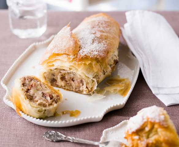 Strudel minute aux pommes et aux noix