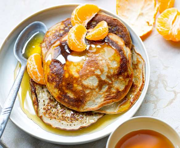 Pancakes à la banane et au lait de coco