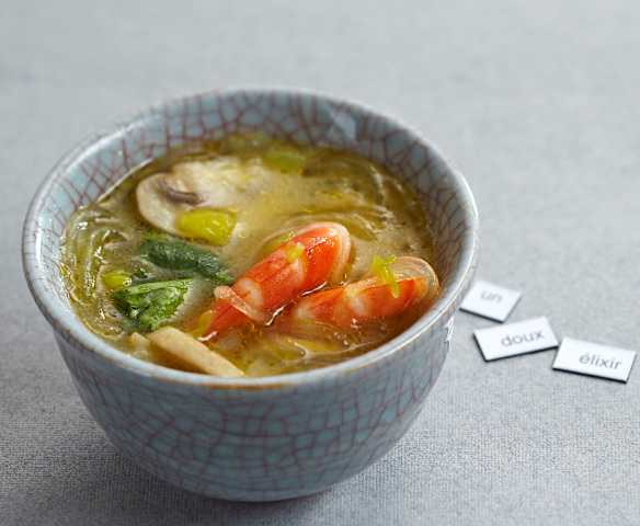 Soupe thaïe aux crevettes Soupe thaïe aux crevettes