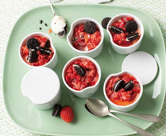 Mini cheesecakes de queso fresco con fresas