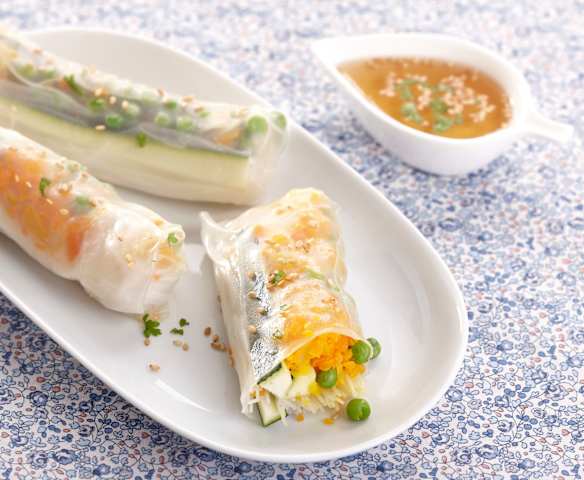 Rouleaux de printemps aux légumes et curry