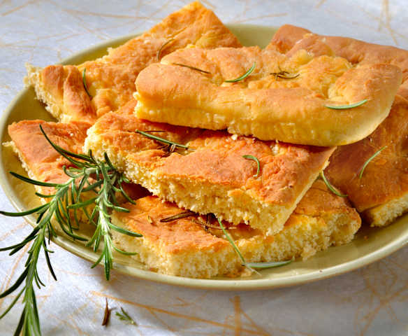 Focaccia aux pois chiches