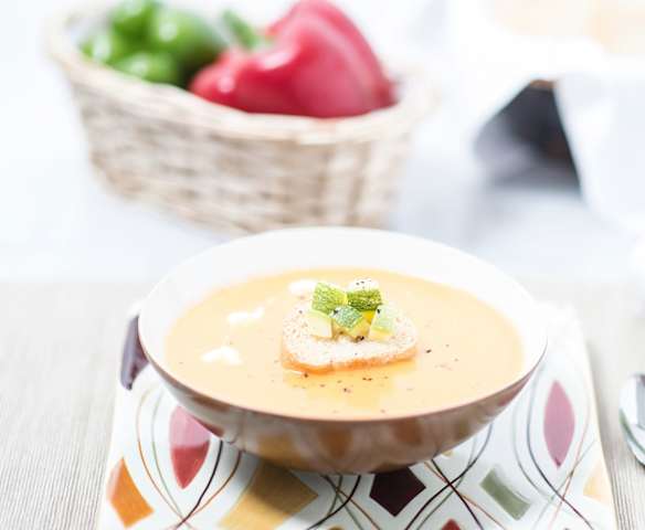 Crema de pimiento con calabacitas
