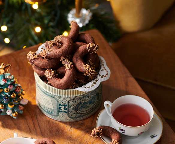 Schokokipferl mit Krokant