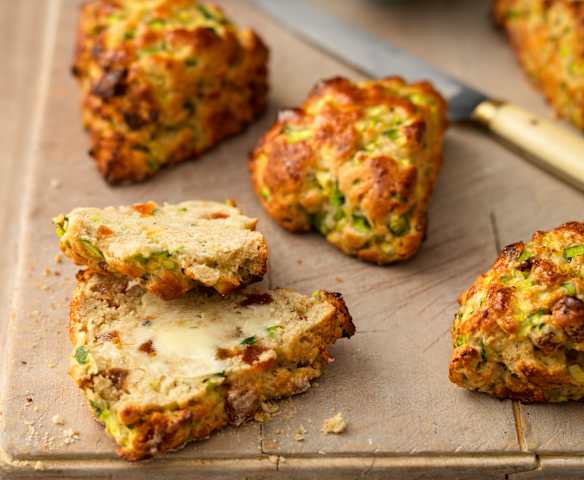 Courgette and Dried Fruit Scones