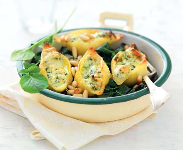 Conchiglioni aux épinards et ricotta