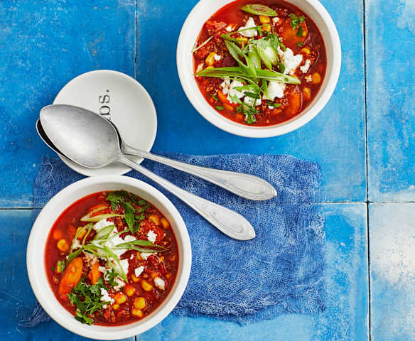 Chili con Carne mit Feta