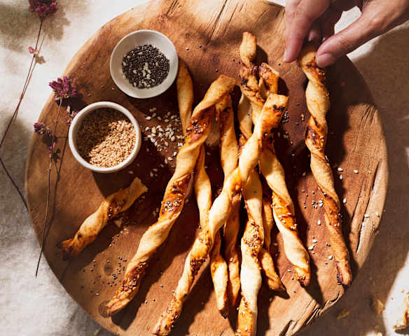 Palitos crujientes con semillas