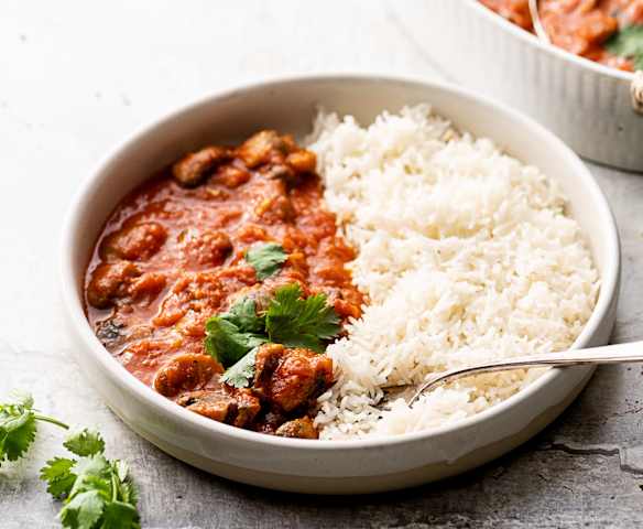 Vegan Mushroom Masala with Chilli and Turmeric