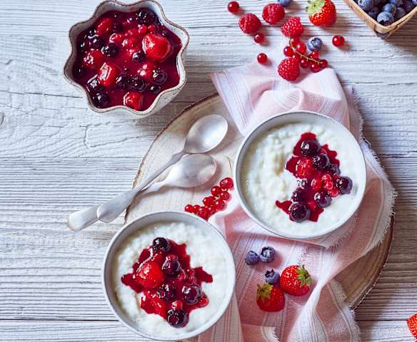 Milchreis mit Roter Grütze
