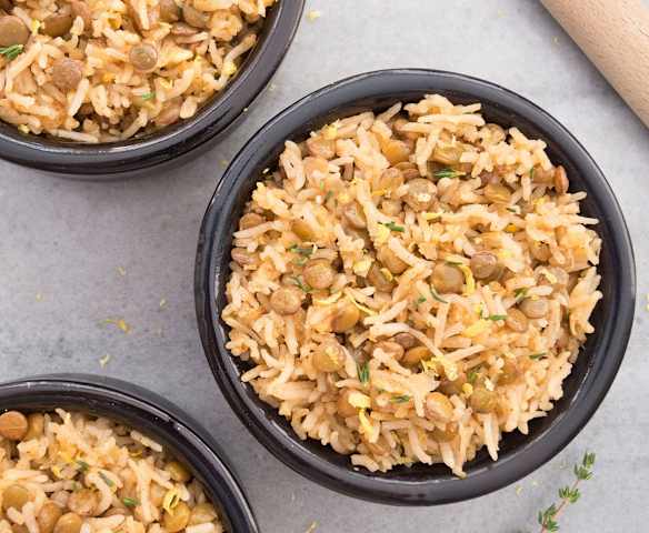 Mercimekli Soğanlı Basmati Pilavı