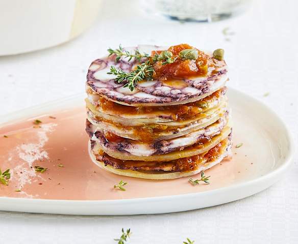 Millefoglie di patate e polpo