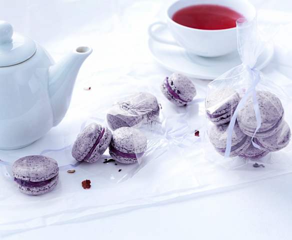 Macarons de flor de hibisco