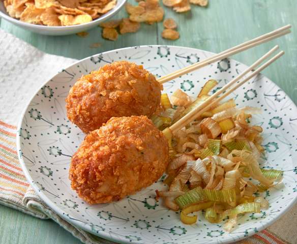 Stecco di carne con cuore filante