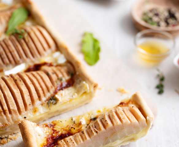 Tarta de pera y Brie