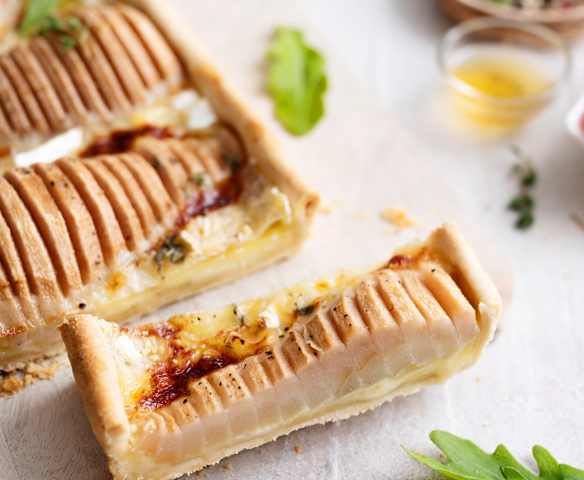 Tarte poire et brie